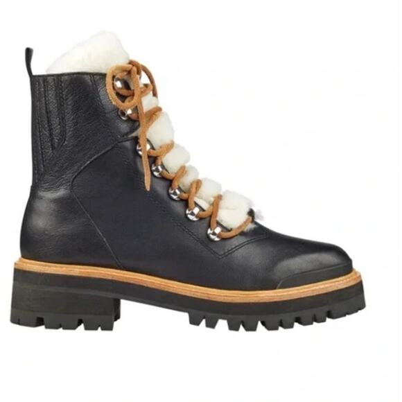 NWOB Marc Fisher LTD Women's Izzie black Leather Ankle Boot size 7.5 - Picture 2 of 8